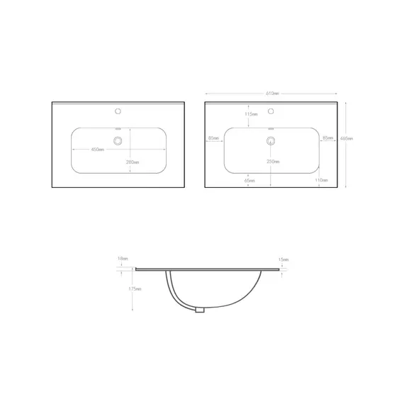 Тумба подвесная с раковиной Aquanet Бостон М 60 см 00209679, белый - фото 13