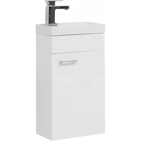 Тумба подвесная с раковиной Aquanet Нота 40 см R (Moduo) 00246953, белый - фото 