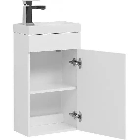 Тумба подвесная с раковиной Aquanet Нота 40 см R (Moduo) 00246953, белый - фото 5