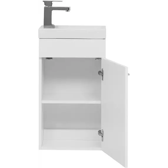 Тумба подвесная с раковиной Aquanet Нота 40 см R (Moduo) 00246953, белый - фото 6