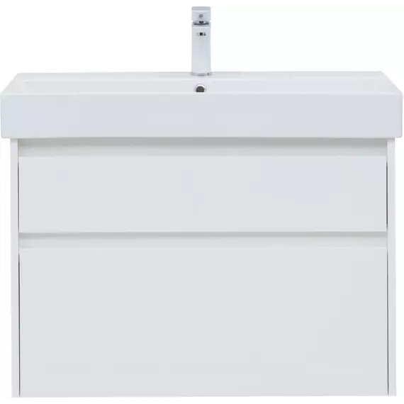 Тумба подвесная с раковиной Aquanet Nova Lite 85 см 00249936, белый глянец - фото 3