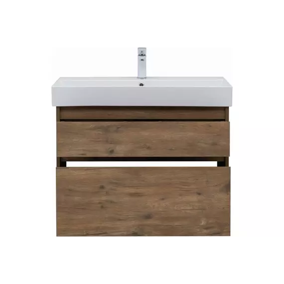 Тумба подвесная с раковиной Aquanet Nova Lite 85 см 00249954, дуб рустикальный - фото 3