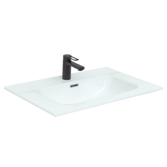 Тумба подвесная с раковиной Aquanet Алвита New 60 см 00277510, белый матовый - фото 2