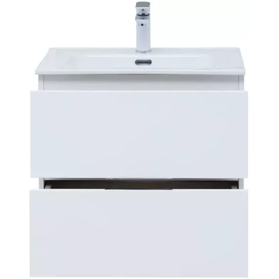 Тумба подвесная с раковиной Aquanet Алвита New 60 см 00277510, белый матовый - фото 8