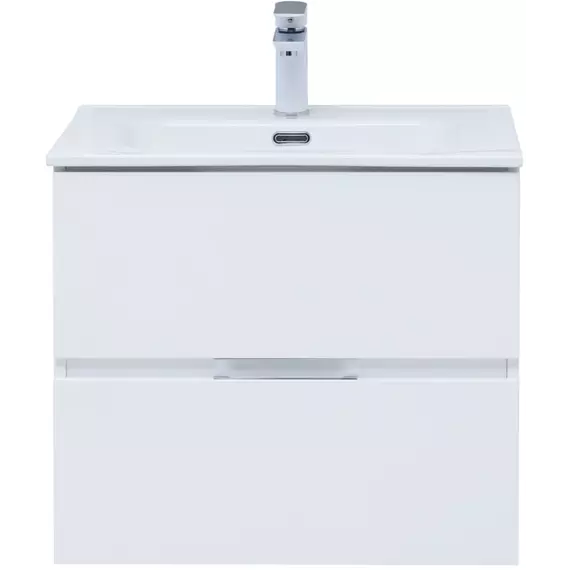 Тумба подвесная с раковиной Aquanet Алвита New 60 см 00277510, белый матовый - фото 4