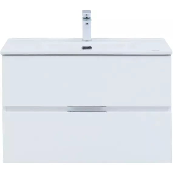 Тумба подвесная с раковиной Aquanet Алвита New 80 см 00277514, белый матовый - фото 4