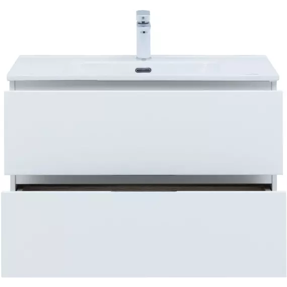 Тумба подвесная с раковиной Aquanet Алвита New 80 см 00277514, белый матовый - фото 8