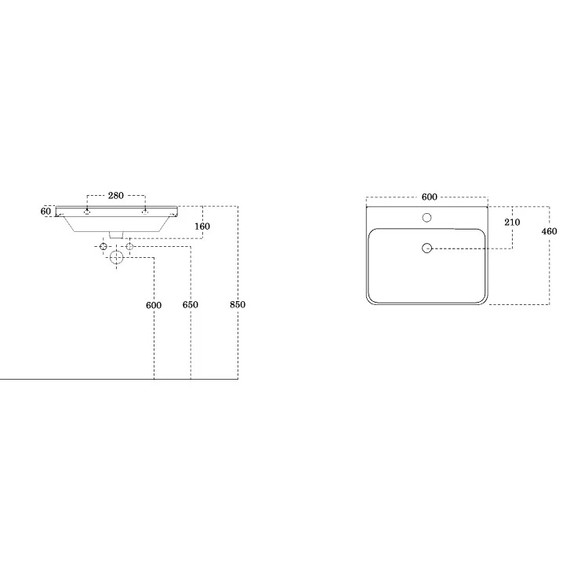 Тумба подвесная с раковиной Aquanet София 60 см 00288905, белый глянец - фото 10