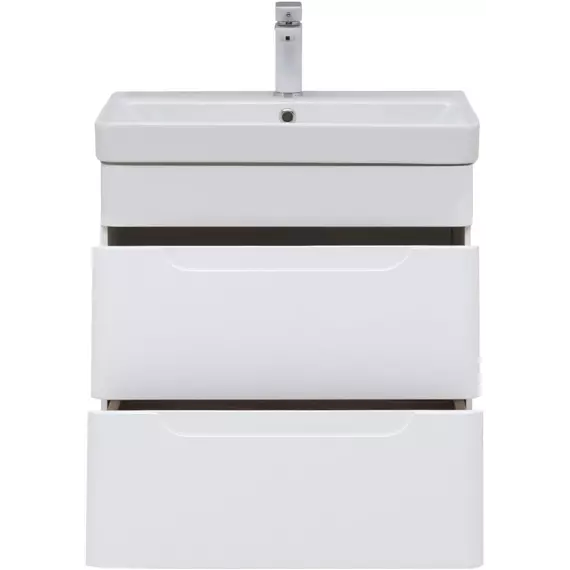 Тумба подвесная с раковиной Aquanet София 60 см 00288905, белый глянец - фото 8