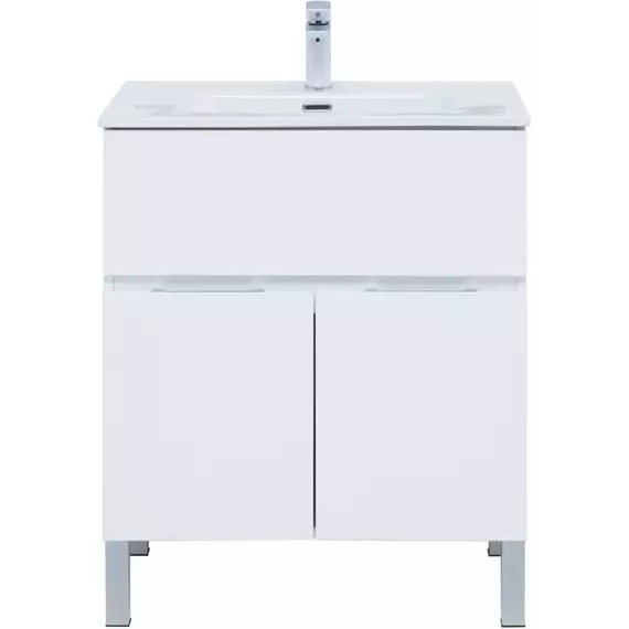 Тумба напольная с раковиной Aquanet Алвита New 70 см 00303901, белый матовый - фото 7