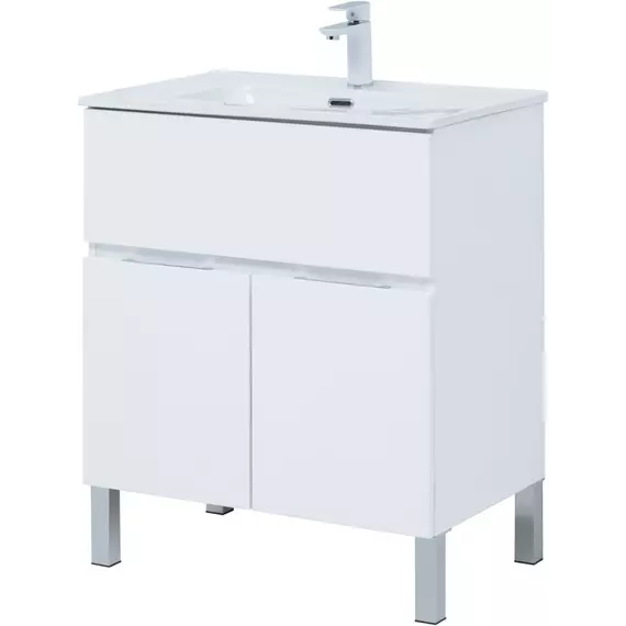 Тумба напольная с раковиной Aquanet Алвита New 70 см 00303901, белый матовый - фото 9