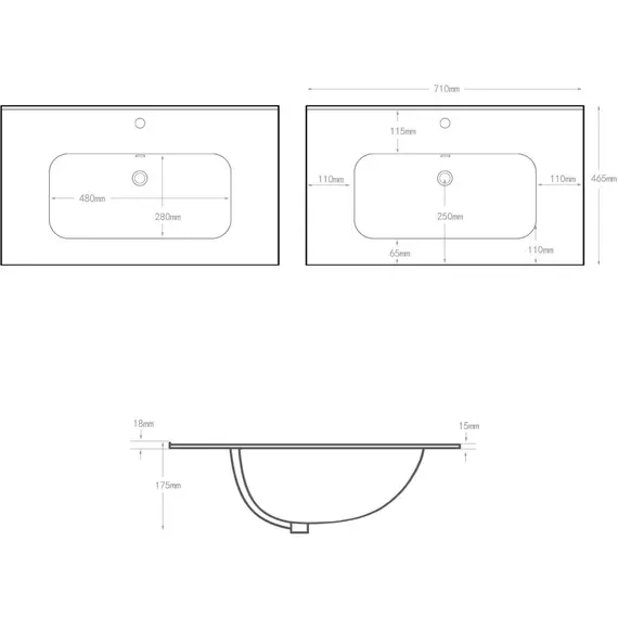 Тумба напольная с раковиной Aquanet Алвита New 70 см 00303901, белый матовый - фото 14