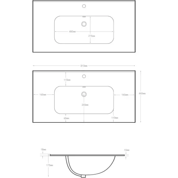 Тумба подвесная с раковиной Aquanet Бостон new 80 см 00306368, белый сатин - фото 8