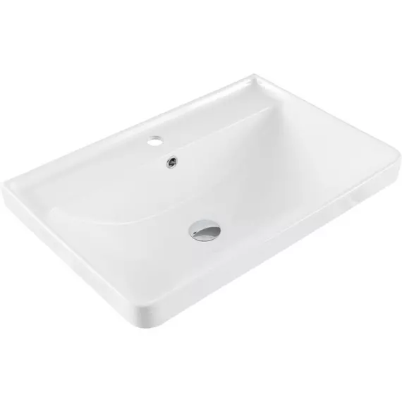 Тумба подвесная с раковиной Aquanet Ирис New 70 см 00310149, белый глянец - фото 15