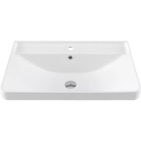 Тумба подвесная с раковиной Aquanet Ирис New 70 см 00310149, белый глянец - фото 2