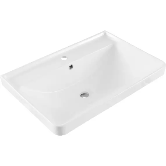 Тумба подвесная с раковиной Aquanet Ирис New 70 см 00310149, белый глянец - фото 16