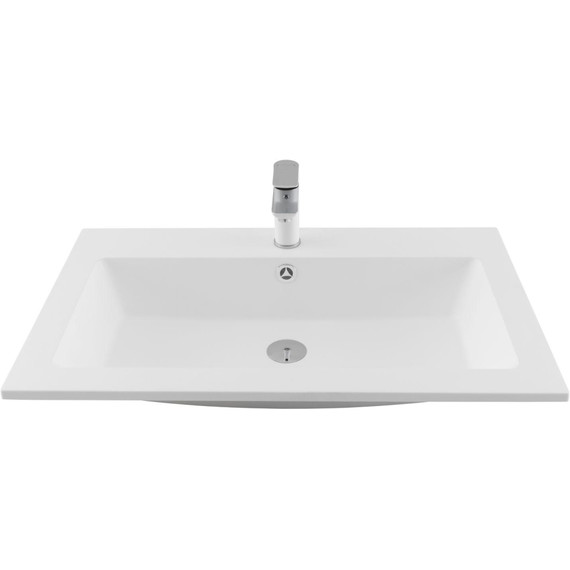 Тумба подвесная с раковиной Aquanet Терра 80 см 00313245, маренго - фото 2