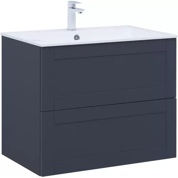 Тумба подвесная с раковиной Aquanet Терра 80 см 00313245, маренго - фото 3