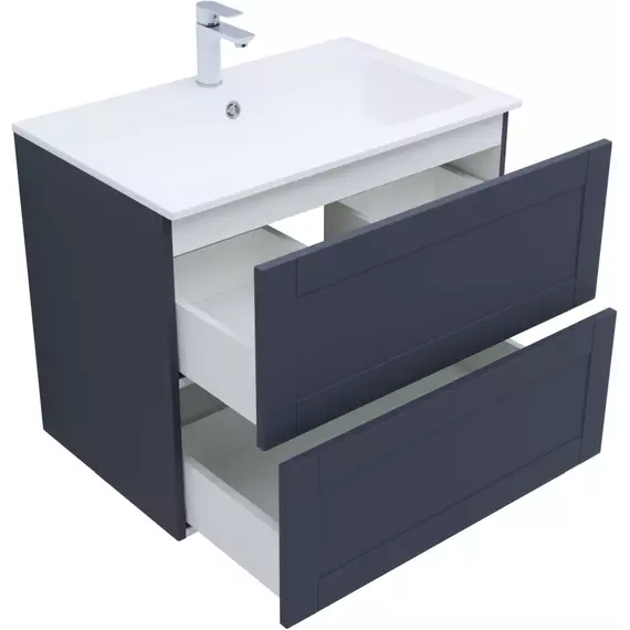 Тумба подвесная с раковиной Aquanet Терра 80 см 00313245, маренго - фото 6