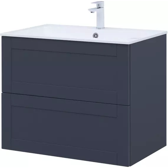 Тумба подвесная с раковиной Aquanet Терра 80 см 00313245, маренго - фото 10