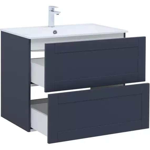 Тумба подвесная с раковиной Aquanet Терра 80 см 00313245, маренго - фото 5