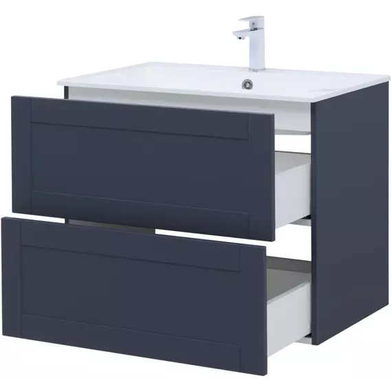 Тумба подвесная с раковиной Aquanet Терра 80 см 00313245, маренго - фото 9