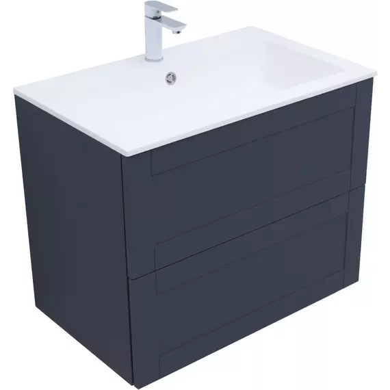 Тумба подвесная с раковиной Aquanet Терра 80 см 00313245, маренго - фото 4