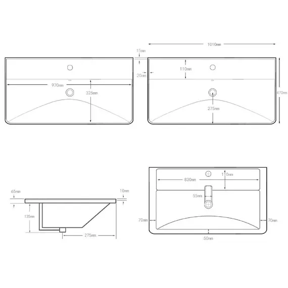 Тумба подвесная с раковиной Aquanet Вега 100 см 00329599, мисти грин - фото 14