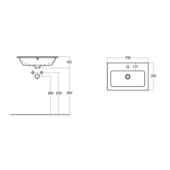 Тумба подвесная с раковиной Aquanet Практика 60 см 00330457, белый матовый - фото 13