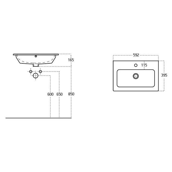 Тумба подвесная с раковиной Aquanet Практика 60 см 00330458, маренго - фото 14
