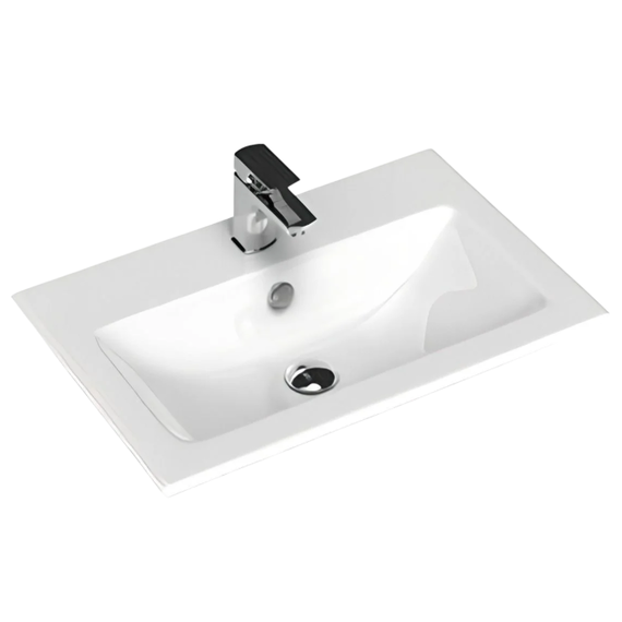 Тумба подвесная с раковиной Aquanet Практика 60 см 00330458, маренго - фото 2