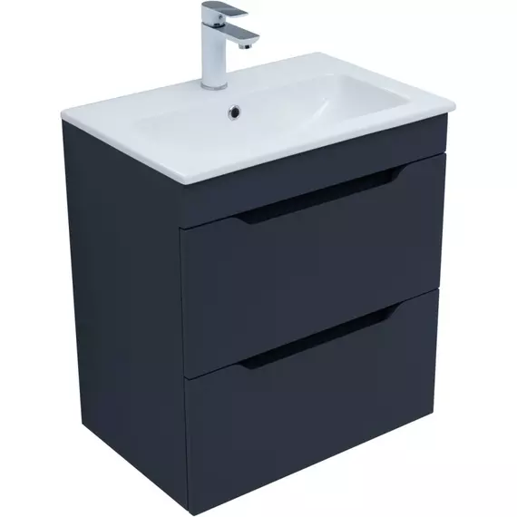 Тумба подвесная с раковиной Aquanet Практика 60 см 00330458, маренго - фото 3