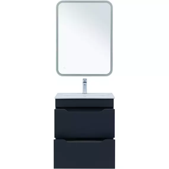 Тумба подвесная с раковиной Aquanet Практика 60 см 00330458, маренго - фото 9