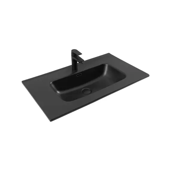 Тумба подвесная с раковиной Aquanet Джейн (Flat) 80 см 00343977 (раковина Aquanet Flat 80) бежевый - фото 2