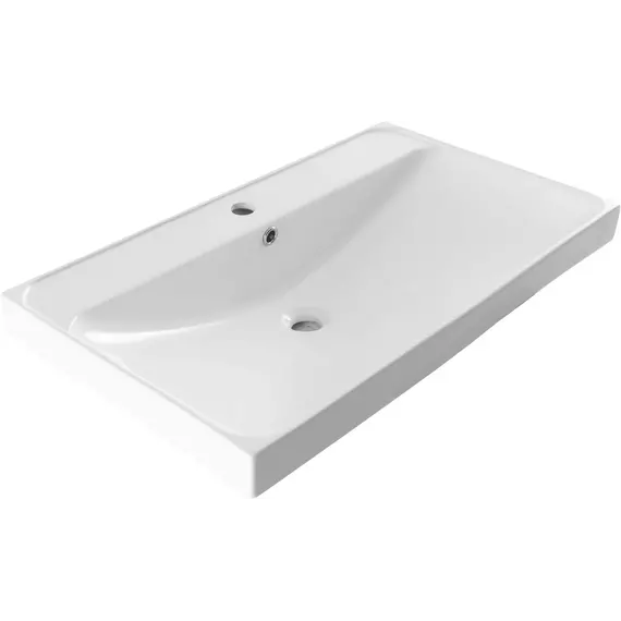 Тумба подвесная с раковиной Aquanet Джейн (Flat) 80 см 00343977, бежевый - фото 10