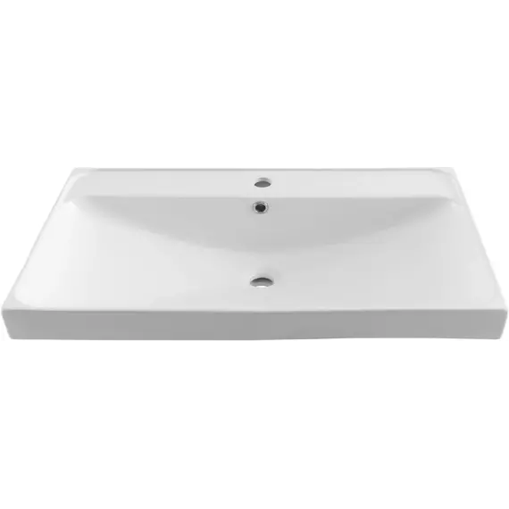 Тумба подвесная с раковиной Aquanet Джейн (Flat) 80 см 00343977, бежевый - фото 13