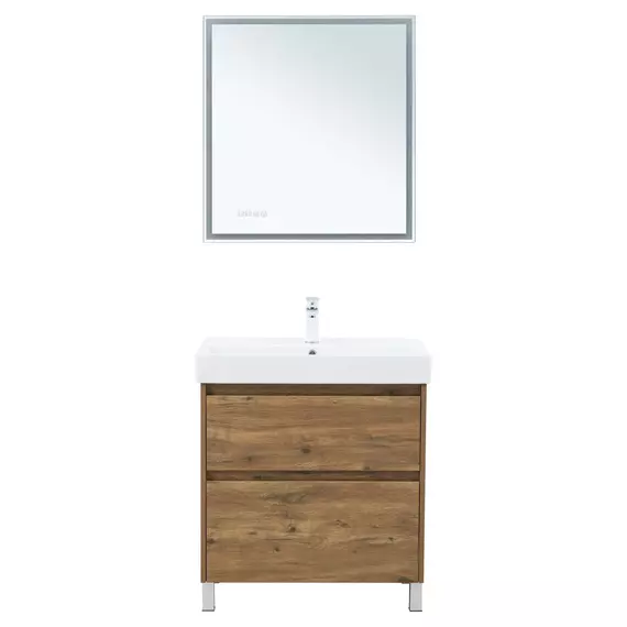 Тумба напольная с раковиной Aquanet Nova Lite 2.0 75 см 00346344 (2 ящика) дуб рустикальный - фото 7