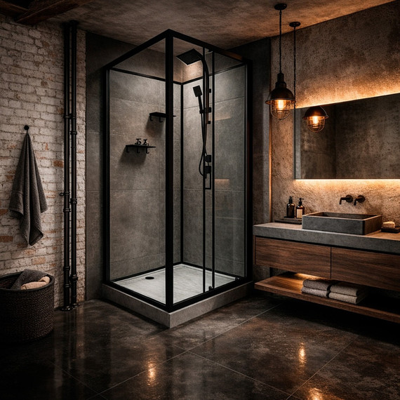 Душевая кабина Loranto 100х100 см CS-3010TM/W-100R, чёрный/прозрачное - фото 