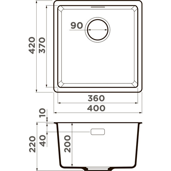 Кухонная мойка Omoikiri Kata 40-U ES 4997501, espresso - фото 4