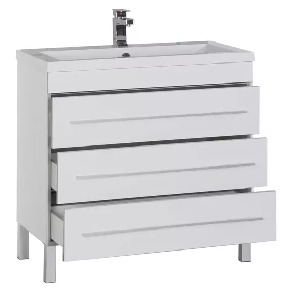 Тумба напольная с раковиной Aquanet Верона 100 см 00178471, белый - фото 4