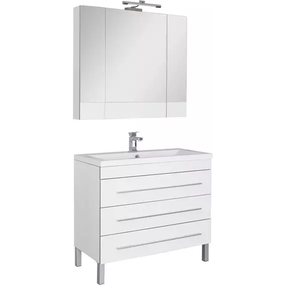 Тумба напольная с раковиной Aquanet Верона 100 см 00178471, белый - фото 9