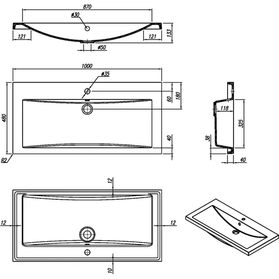 Тумба напольная с раковиной Aquanet Верона 100 см 00178471, белый - фото 26