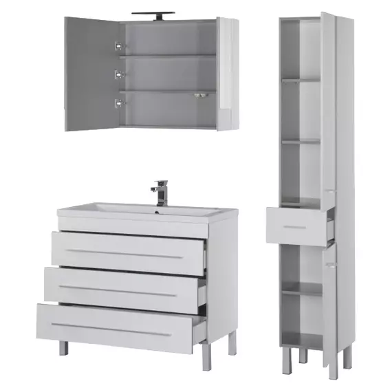 Тумба напольная с раковиной Aquanet Верона 100 см 00178471, белый - фото 18