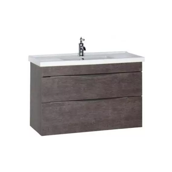 Тумба подвесная с раковиной Aquanet Эвора 100 см 00183003, дуб антик - фото 