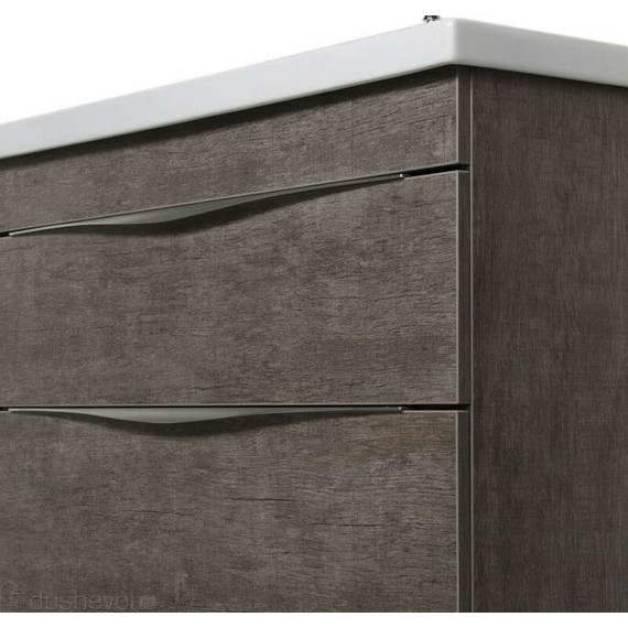 Тумба подвесная с раковиной Aquanet Эвора 100 см 00183003, дуб антик - фото 3