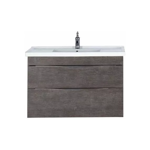 Тумба подвесная с раковиной Aquanet Эвора 100 см 00183003, дуб антик - фото 2