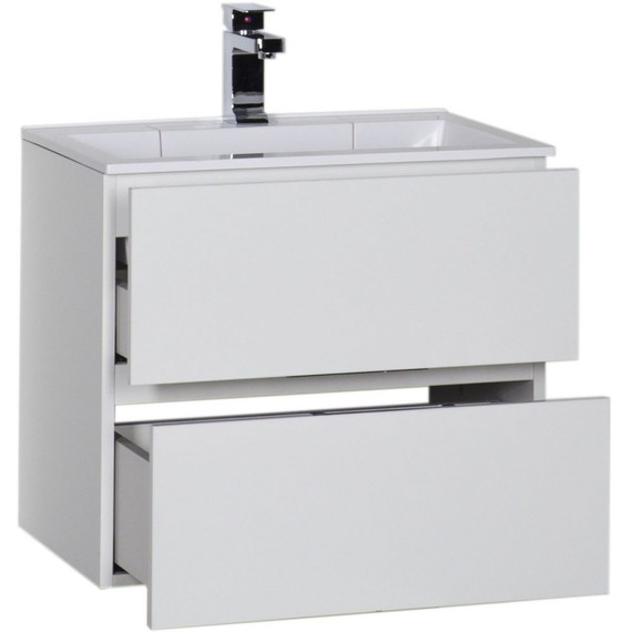 Тумба подвесная с раковиной Aquanet Алвита 60 см 00184301, белый - фото 4