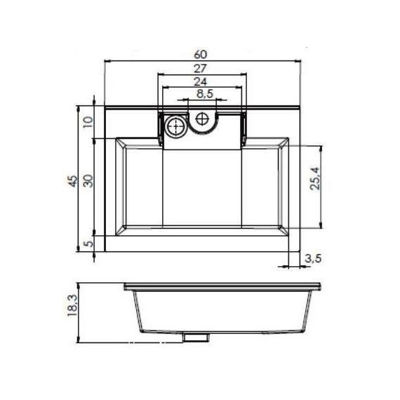 Тумба подвесная с раковиной Aquanet Алвита 60 см 00184301, белый - фото 17