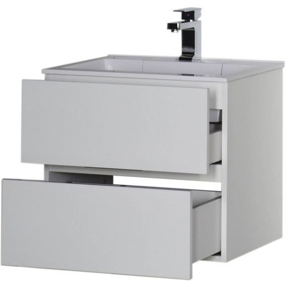 Тумба подвесная с раковиной Aquanet Алвита 60 см 00184301, белый - фото 8