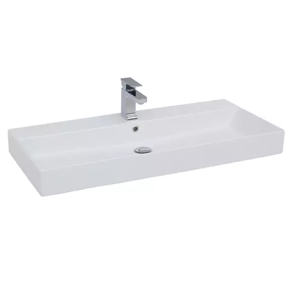 Тумба подвесная с раковиной Aquanet Nova Lite 100 см (SLIM SYNERGY) 00249940, белый - фото 2